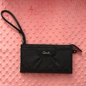 Coach Black Wristlet Wallet